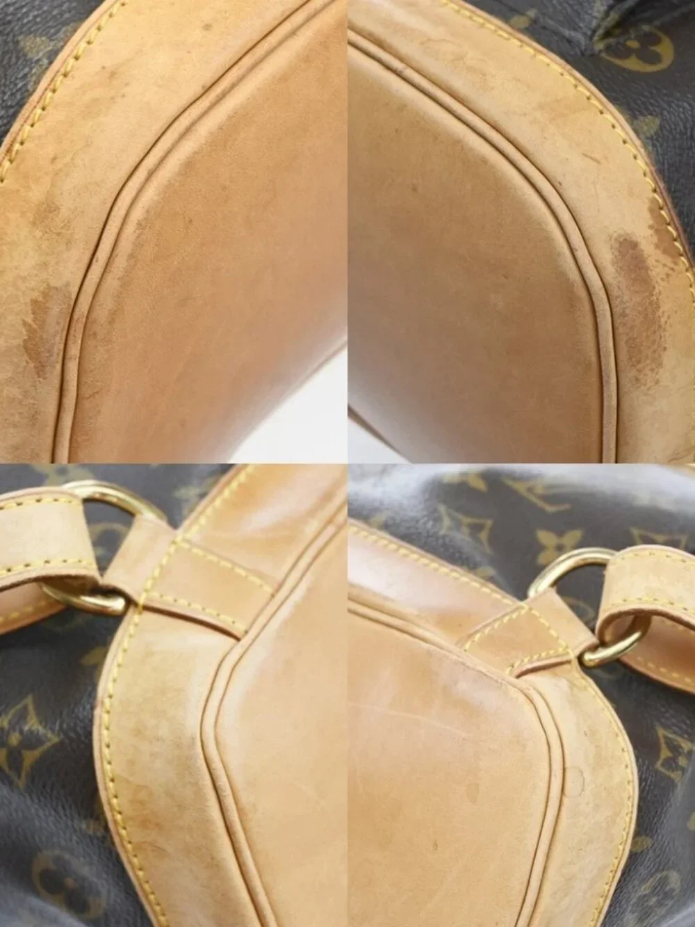 LOUIS VUITTON Montsouris MM Backpack Bag Monogram Leather Brown